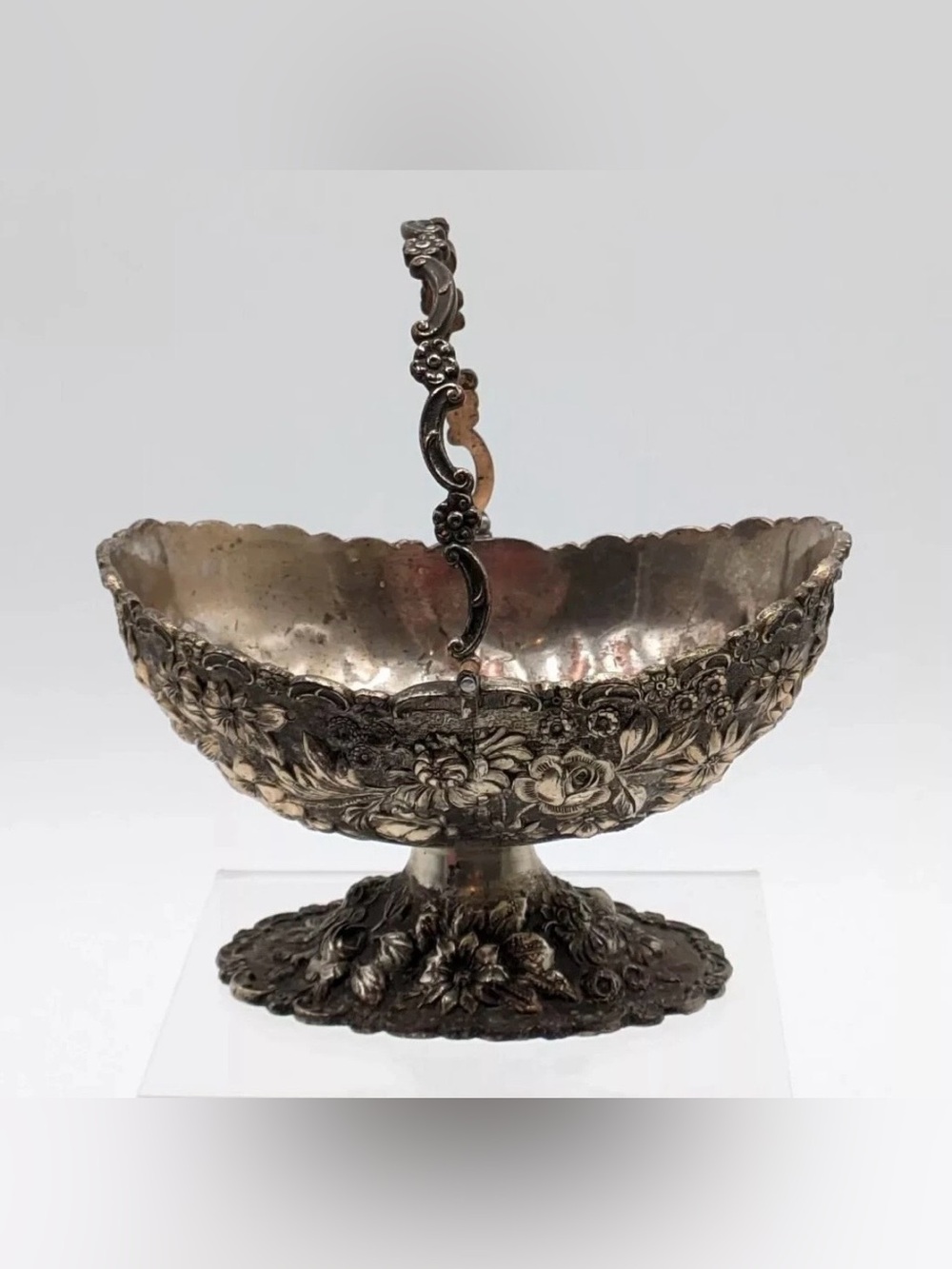 Vintage Made in Japan Silver-Tone Decorative Bowl